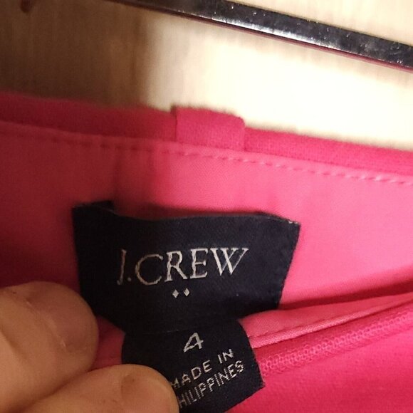 J. Crew New Womens Barbie Pink Linen Blend Lined Pants 4 - Picture 7 of 8